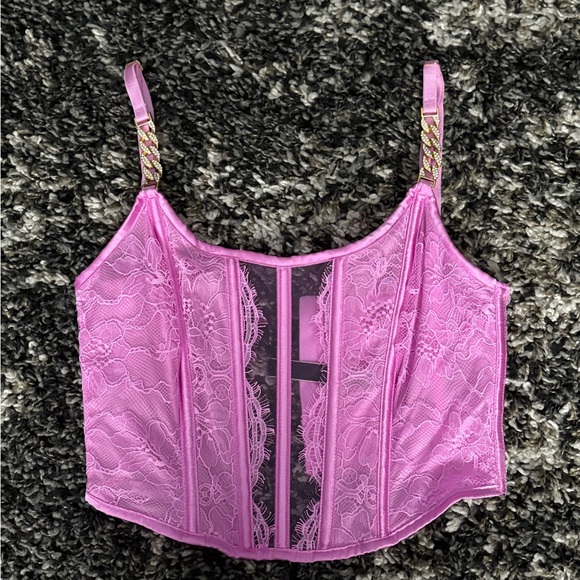 Victoria's Secret Tops - Victoria's Secret Pink Lace Top